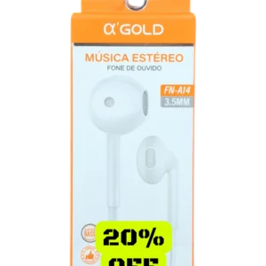 Fone Gold FNA14 com Fio – Saída P3